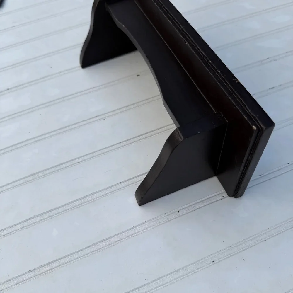 Dark Brown Wood Floating Wall Shelf 12 Inch Picture Ledge Espresso Decor